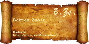 Bokros Zsolt névjegykártya