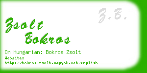 zsolt bokros business card